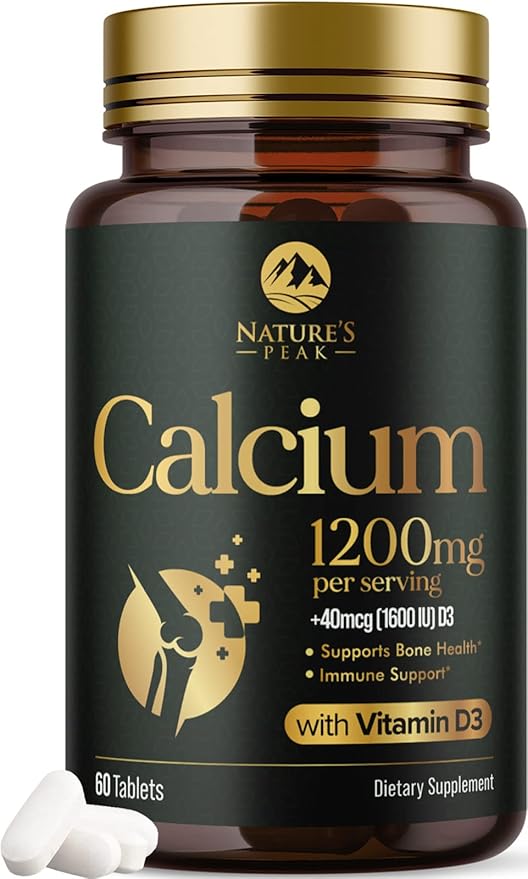 Calcium 1200 mg with Vitamin D3, 60 Tablets