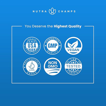 NutraChamps 5-HTP 200mg 120 Vegan 5 HTP 5HTP 100mg 100mg Pills B6 &