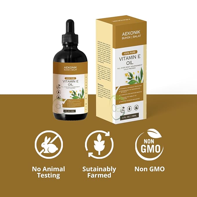 Organic Vitamin E Oil 4-Oz of