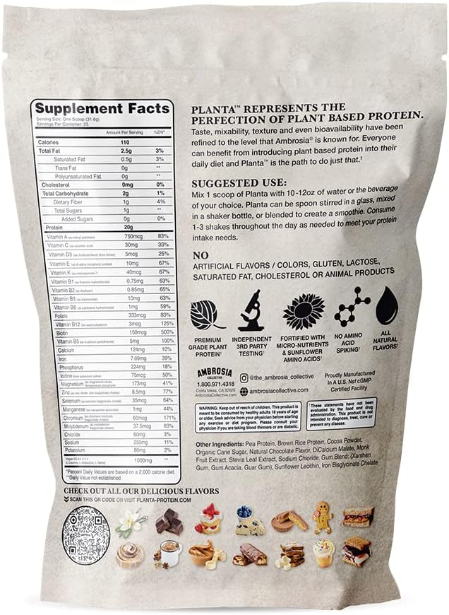 Ambrosia Planta - Premium Organic Plant-Based 25 Servings