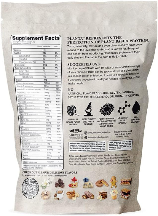 Ambrosia Planta - Premium Organic Plant-Based 25 Servings