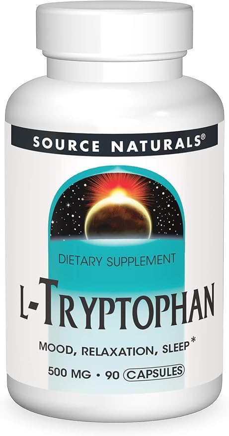 Source Naturals L-Tryptophan, for Mood, Relaxation, 500mg - 90 Capsules