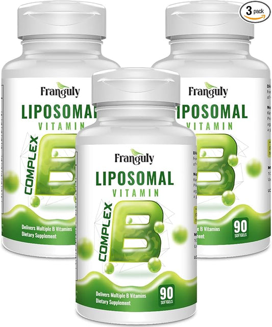 Active B Complex Liposomal B Vitamins with Plus Choline Inositol High Potency B Complex B1, B2, B3, B5, B6, Biotin, Folate, B12 Methylcobalamin- Supports Energy and Brain Health - 270 Softgels