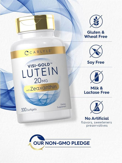 Carlyle Lutein and Zeaxanthin 20mg 300 Softgels