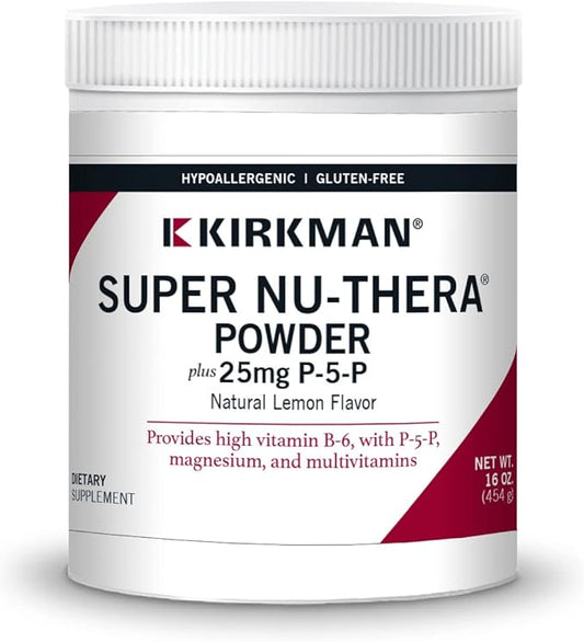 Kirkman Super Nu-Thera® with 25 mg P-5-P Powder - New, Improved Formula! | 454 gm/16 oz | Multi Vitamin