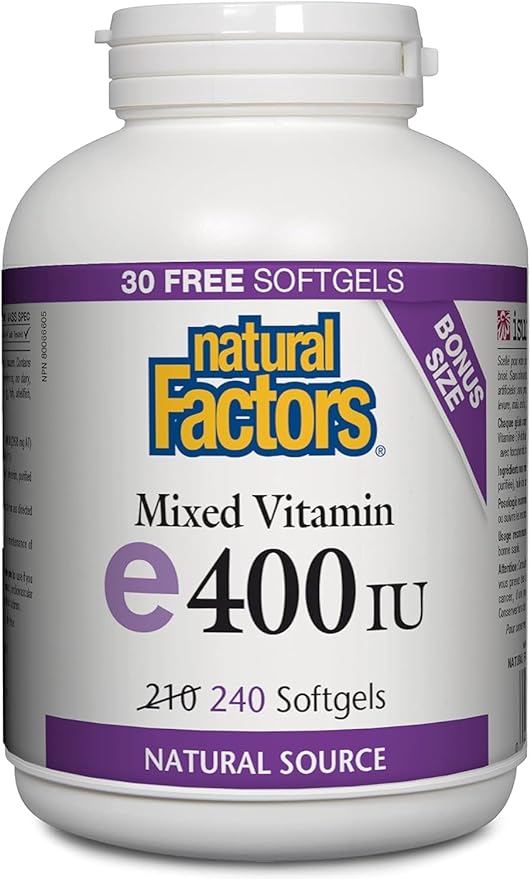 Natural Factors, Mixed Vitamin E 400 240 softgels (240 servings)