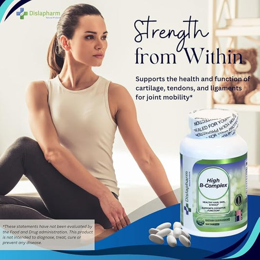 High B Complex Vitamins for Women B2, B6, B6, B12, B12, B1, B1, Vitamin 100 Tablets