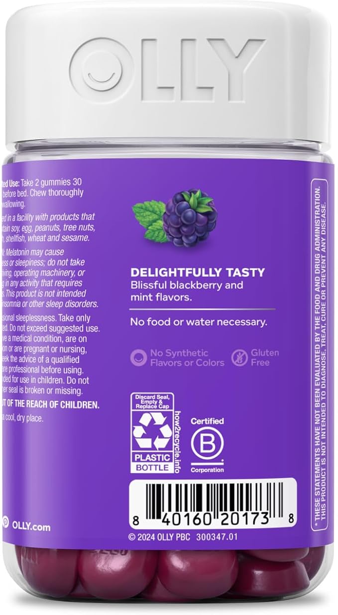 OLLY Sleep Gummy, Occasional Sleep Support, 3 mg 90 Count