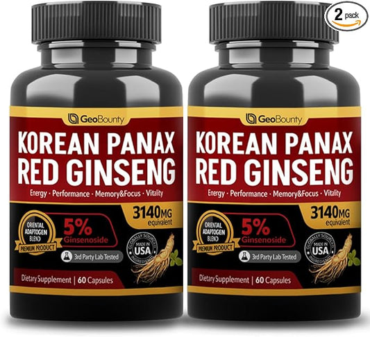 Korean Red Panax Ginseng Capsule 2 2 Value 3140mg (Ginsenoside 5%)
