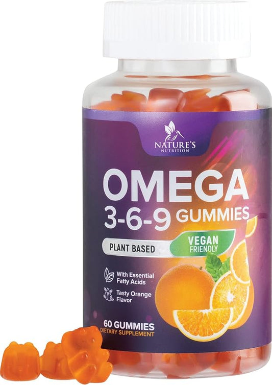 Omega 3 6 9 Vegan Gummies 3 Supplement 369 Heart 60 Gummies
