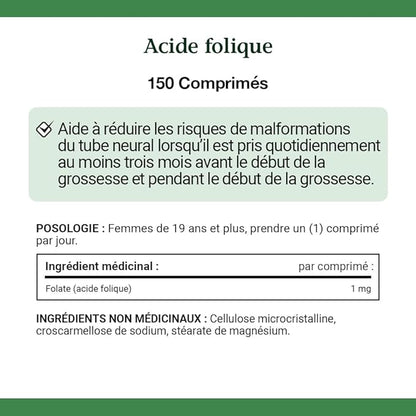 Nature's Bounty Folic Acid 1 mg 150 Tablets (Packaging May Vary)