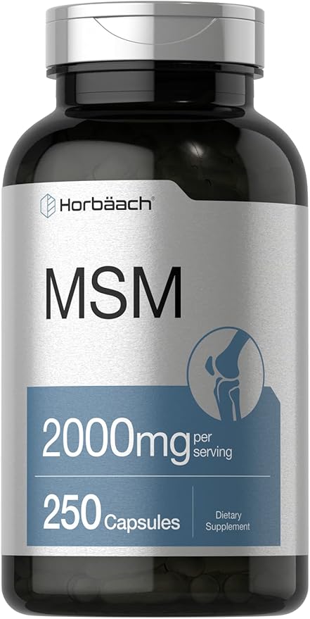 Horbäach MSM Supplement Capsules 2000mg | 250 Count