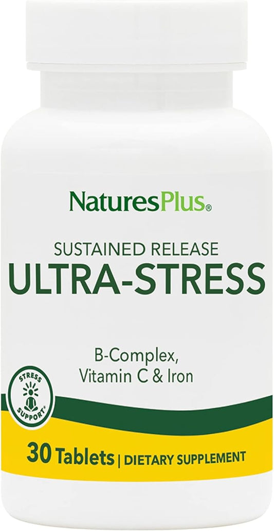 NaturesPlus Ultra-Stress with Iron, Sustained Release 30 Vegetarian 30 Servings