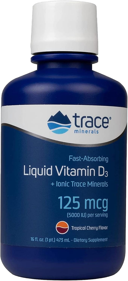 Trace Minerals | Liquid Vitamin D3 126 mcg (5000 IU) D3 with 32 servings, 16 fl
