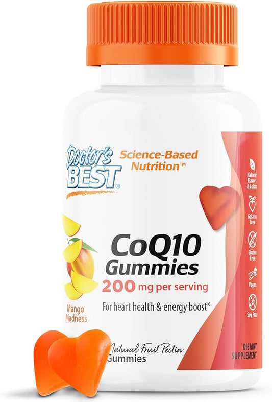 Doctor's Best CoQ10 Gummies 200 Mg, Q10 (Ubiquinone), 60 Ct
