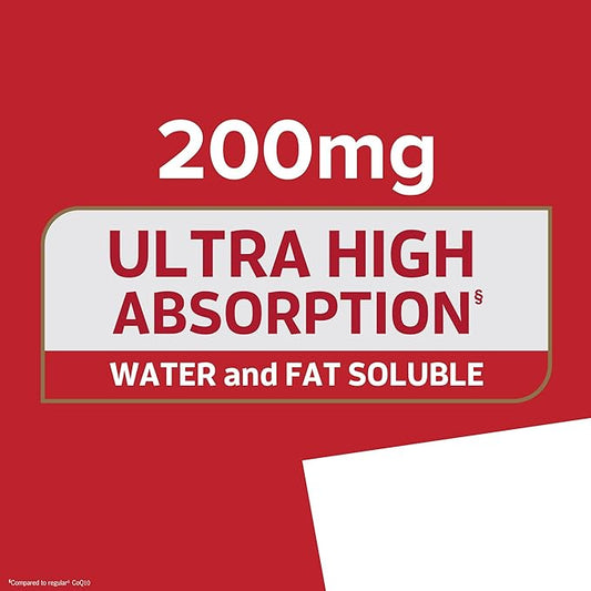 Qunol CoQ10 200mg Softgels, Ultra CoQ10 Q10 Supplements 2 Month 60 Count