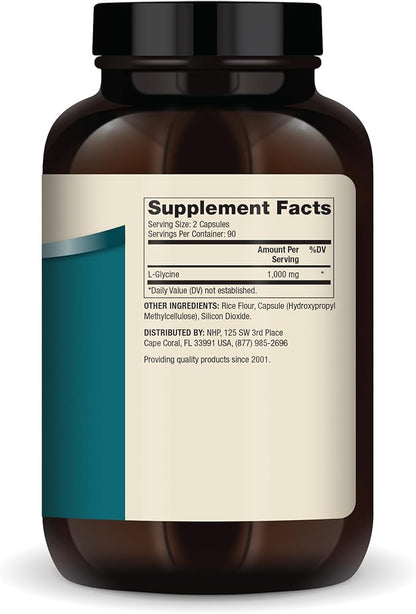 Dr. Mercola L-Glycine Dietary Supplement, 1,000 90 Servings (180 Capsules),