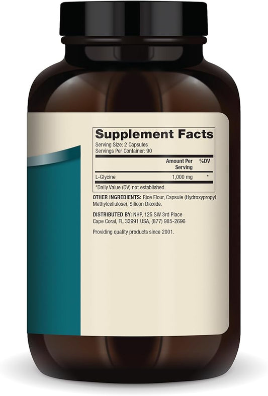 Dr. Mercola L-Glycine Dietary Supplement, 1,000 90 Servings (180 Capsules),