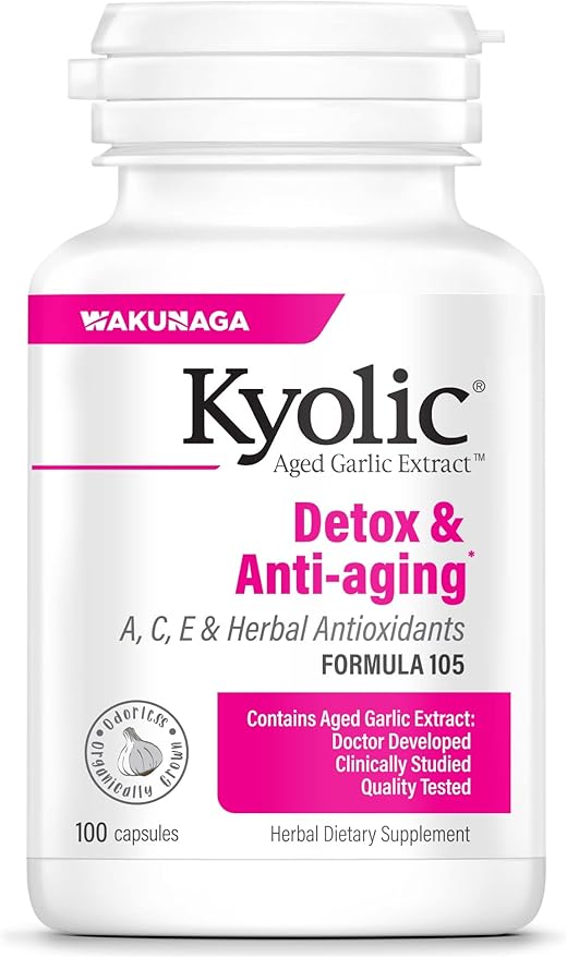 Kyolic Aged Garlic Extract Formula 105, 100 Capsules
