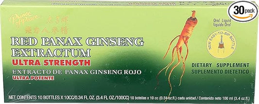 Ultra Strength Red Panax Ginseng Extract 30 btl, 10cc each, 3