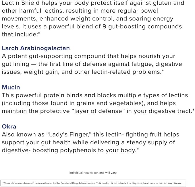 Gundry MD® Lectin Shield™ Intestinal Health Support and Digestive Strength Supplement, 120 Count