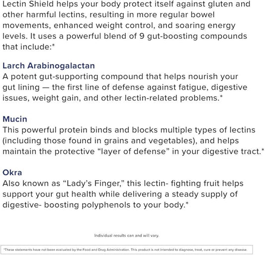 Gundry MD® Lectin Shield™ Intestinal Health Support and Digestive Strength Supplement, 120 Count