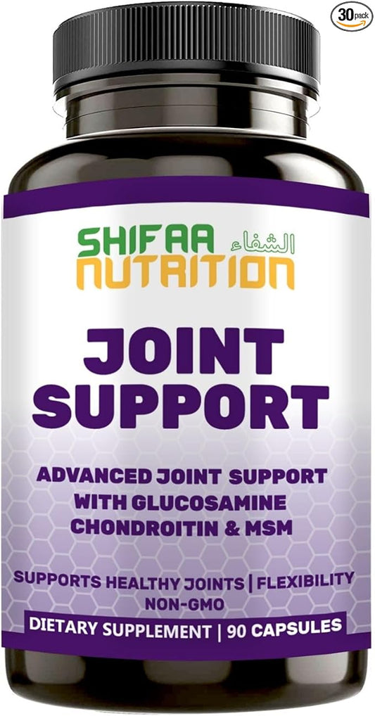 Halal Joint Support Supplement w/Glucosamine Chondroitin MSM 2820mg 30 30 Servings