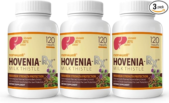 Hovenia-RX Milk Thistle 120 Tablets X 3 Bottles 3 Months