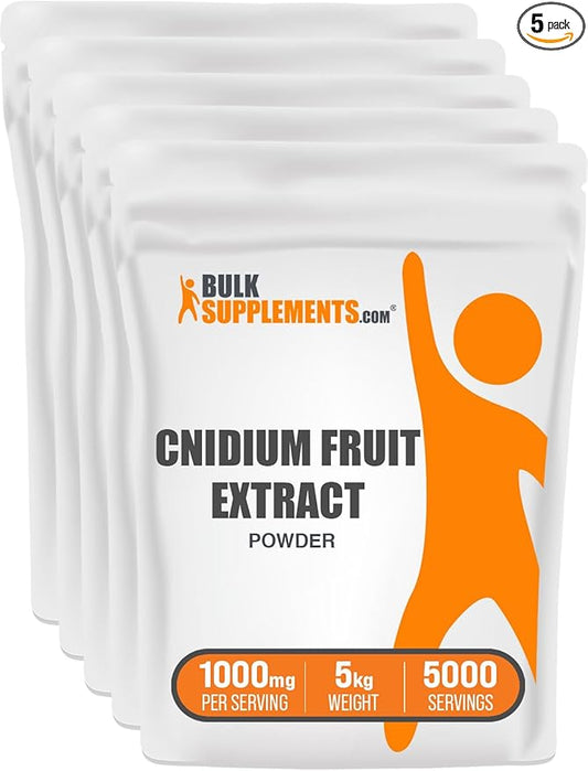 BulkSupplements.com Cnidium Fruit Extract Powder - Herbal Supplements Powder, Cnidium Monnieri - Gluten Free - 1000mg per Serving, Pack of 5 (5 Kilograms - 11 lbs)