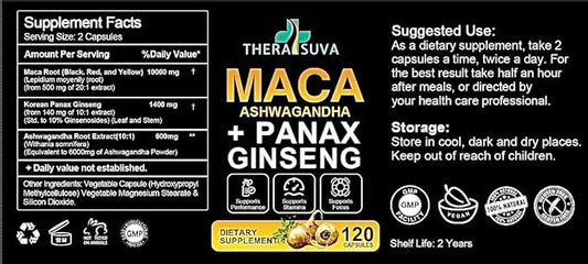 3 in 1 Ashwagandha + Maca 120 Softgels