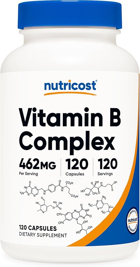 Nutricost High Potency Vitamin B Complex 462mg, 120 120 Capsules