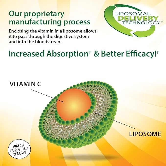 Aurora Nutrascience, Micro-Pack Liposomal Vitamin C, 1,000 mg 95% Higher