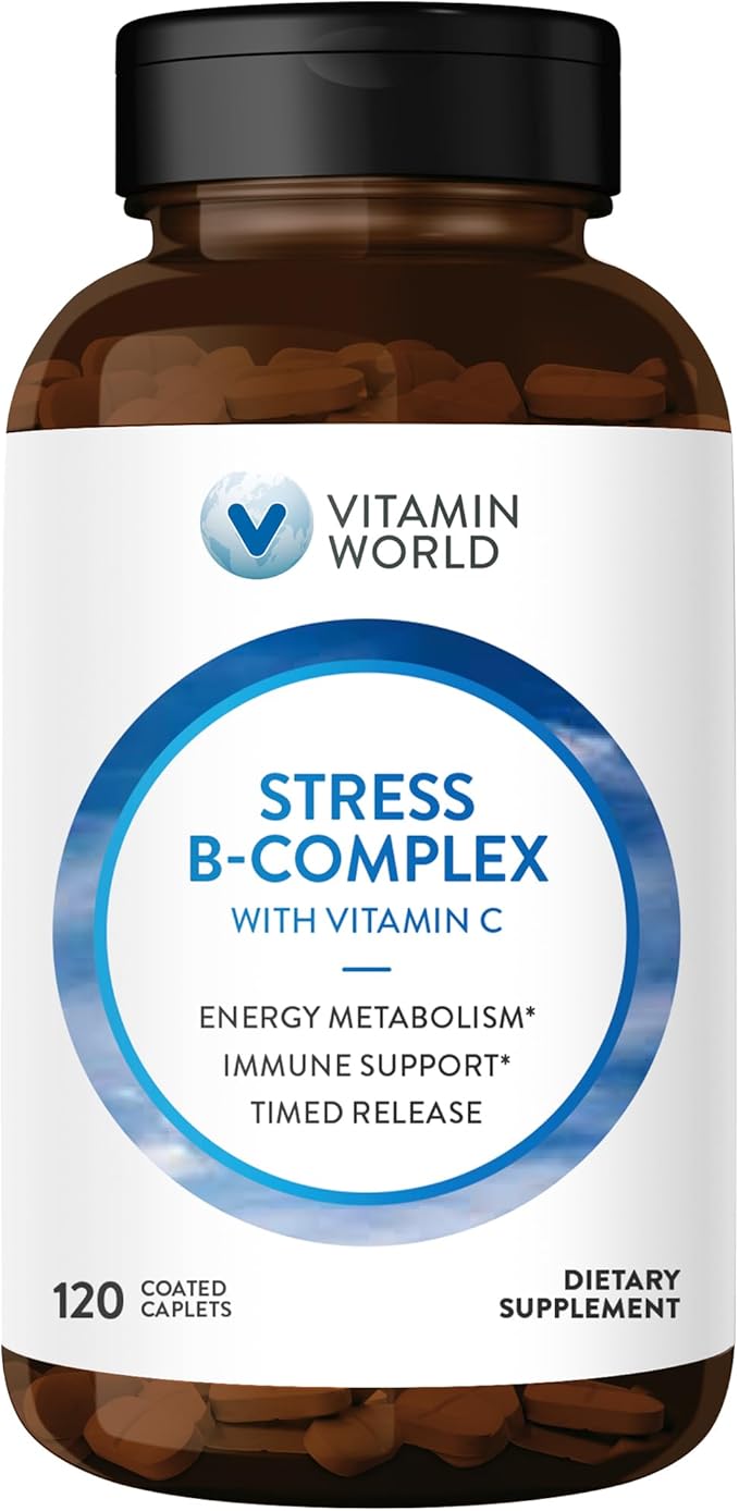 Vitamin World Stress B-Complex with 500 120 Caplets,