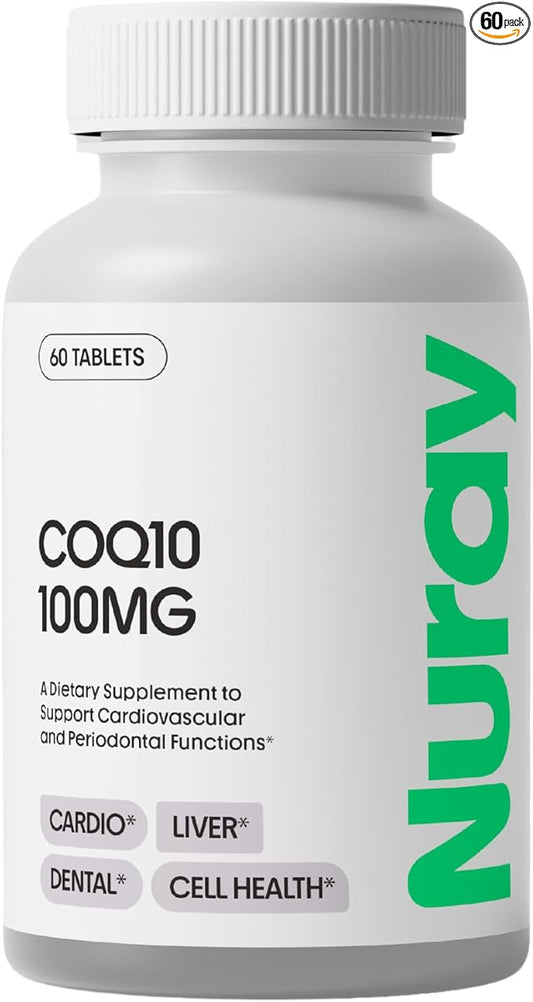 COQ10 100mg and Vitamin E Chewable Tablets 60 Count,