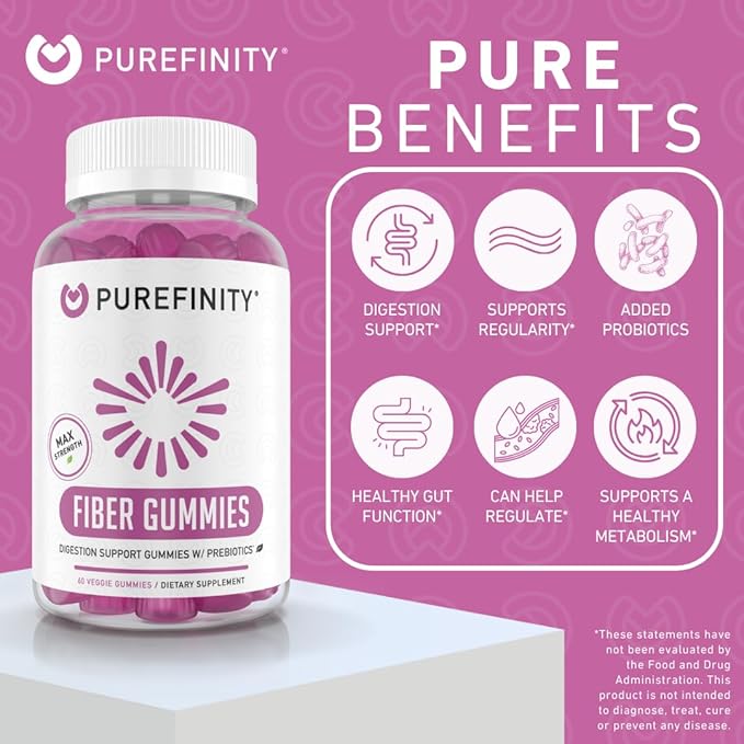 Fiber FOS Inulin Gummies – Chicory 60 Vegan