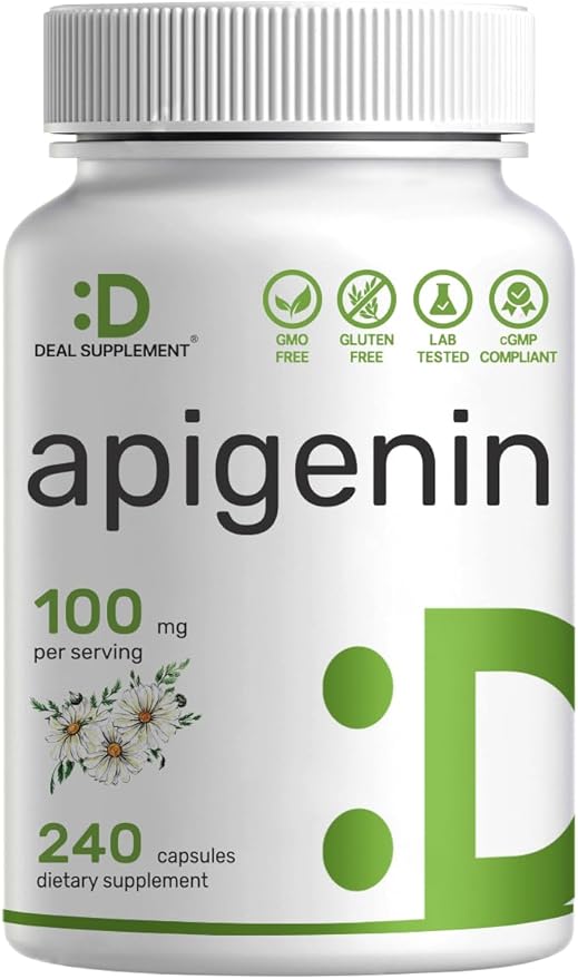 Apigenin, 100mg Per Serving, 240 Capsules