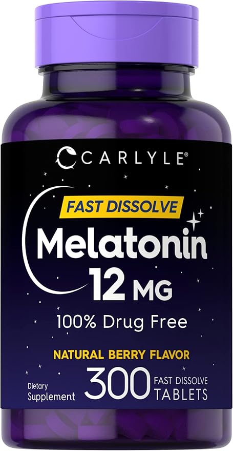 Carlyle Melatonin 12 mg Fast Dissolve 300 Tablets
