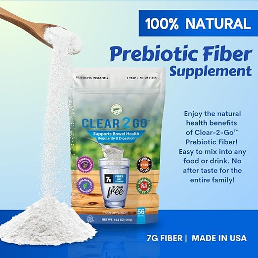 Clear 2 Go Prebiotic Inulin Fiber Supplement