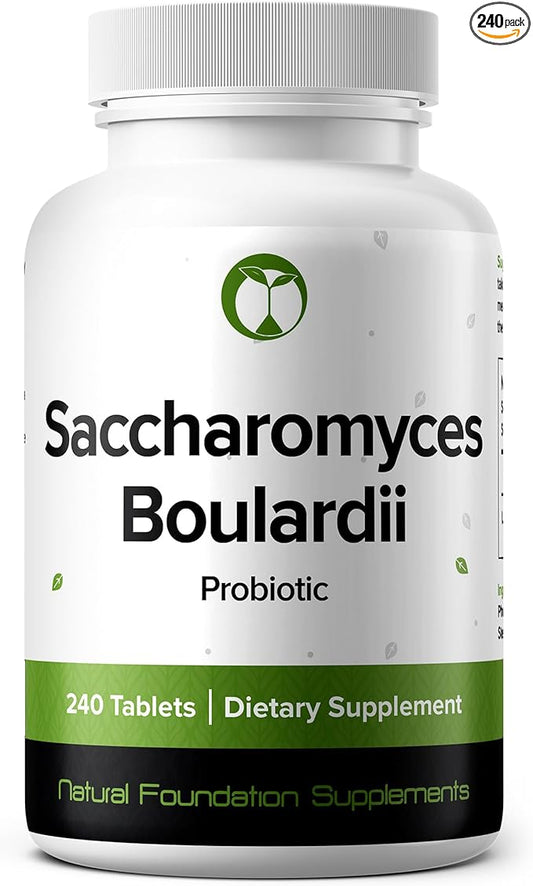 Saccharomyces Boulardii Probiotic Supplement 240 Tablets 3 Billion (240, Saccharomyces