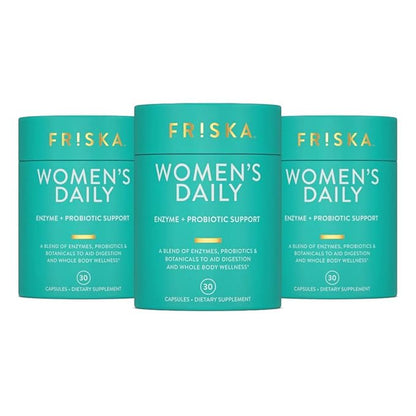 FRISKA Women’s Daily Digestive Enzyme and 90 Capsules