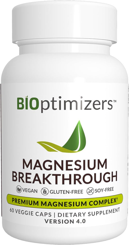 BiOptimizers Magnesium Breakthrough Supplement 4.0 7 Forms 60 Capsules
