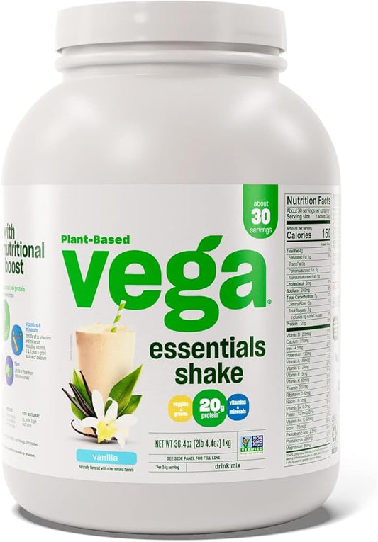 Vega Essentials Plant Based Protein Powder, Vanilla 2.3 lbs