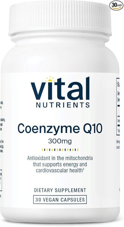 Vital Nutrients CoQ10 300mg Q10 to 30 Capsules