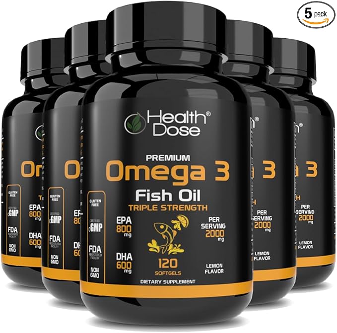 Premium Omega 3 Fish Oil Triple 120 Softgels 5