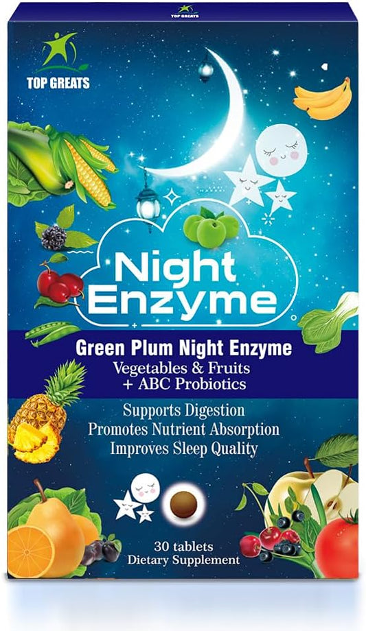 Night Enzyme, Daily Multi Digestive Enzymes, 120 Tablets