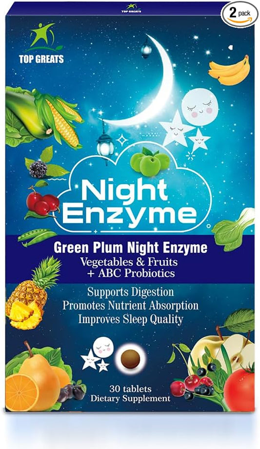 Night Enzyme, Daily Multi Digestive Enzymes, 60 Tablets