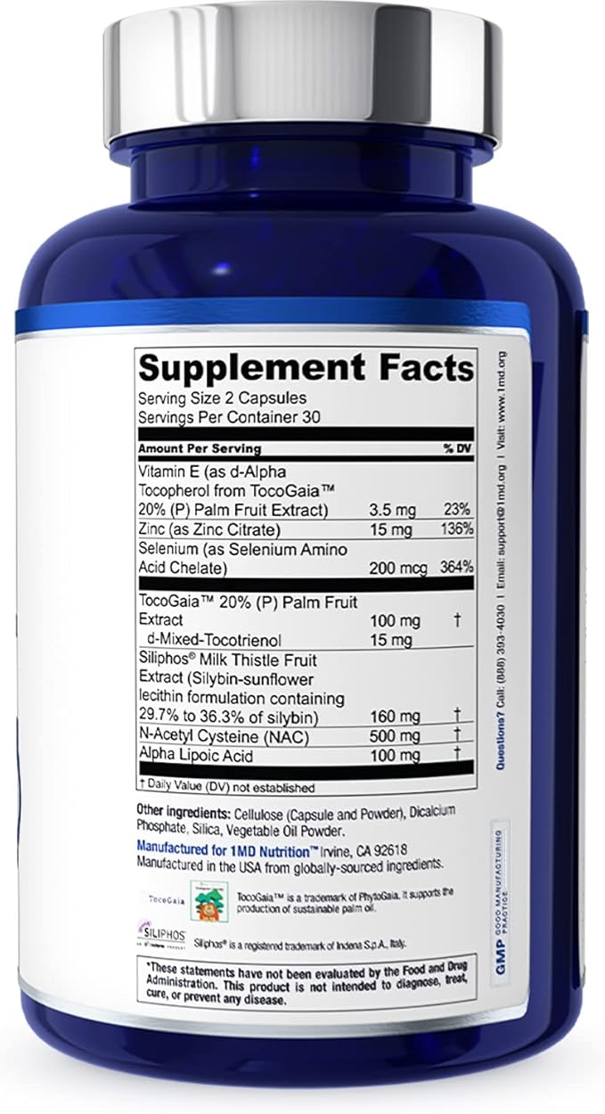 1MD LiverMD - Liver Support Supplement 60 Capsules