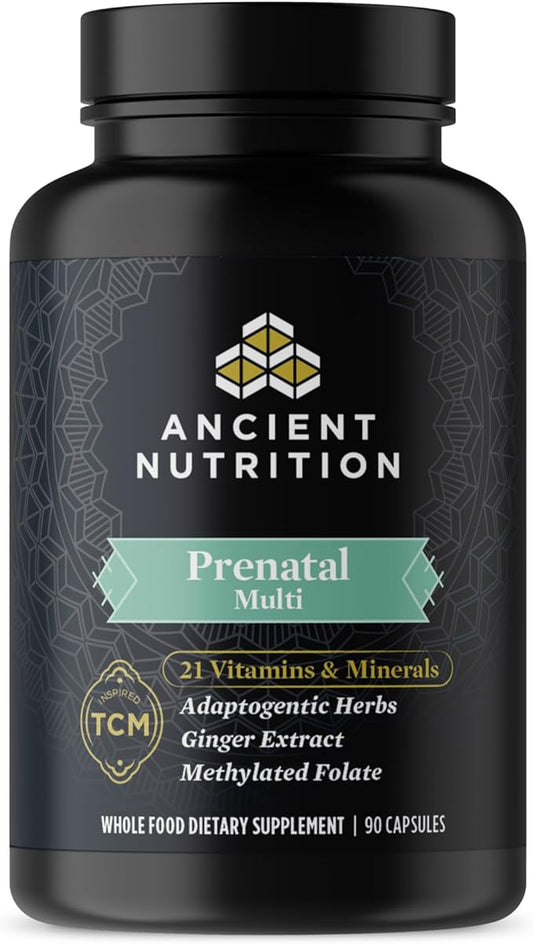 Ancient Nutrition Prenatal Vitamins, Multivitamin B12, Magnesium 90 Ct