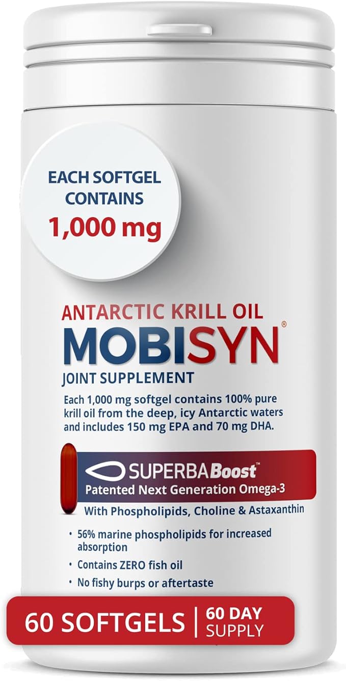 100% Pure Antarctic Krill Oil 1000mg, 60-Day Supply, 3, Highest 56% Phospholipids,