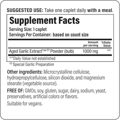 Kyolic Aged Garlic Extract Formula 250, 60 Vegan